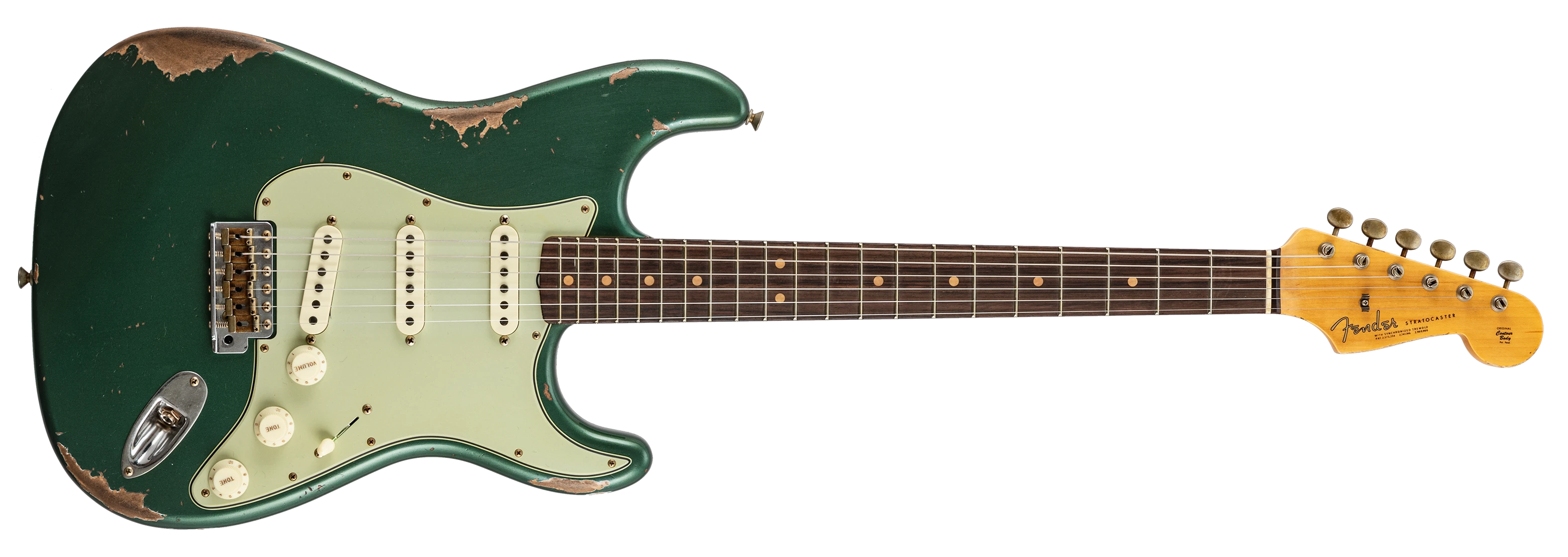 Fender Strat 1964 L-Series Heavy Relic aged sherwood green metallic 